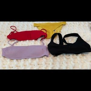 Hollister bikini tops and 1 bottom. Like new worn 1 time.